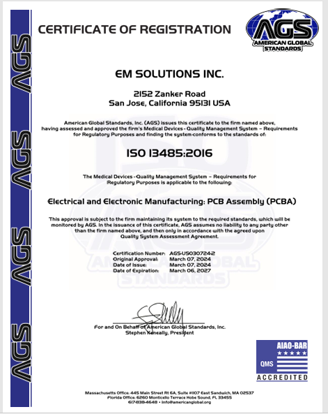 ISO 13485:2016 Medical Devices Quality Management System Certificate Preview